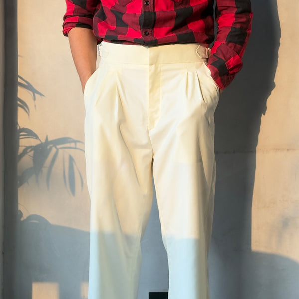 Wide-Leg – High Waist Pleated